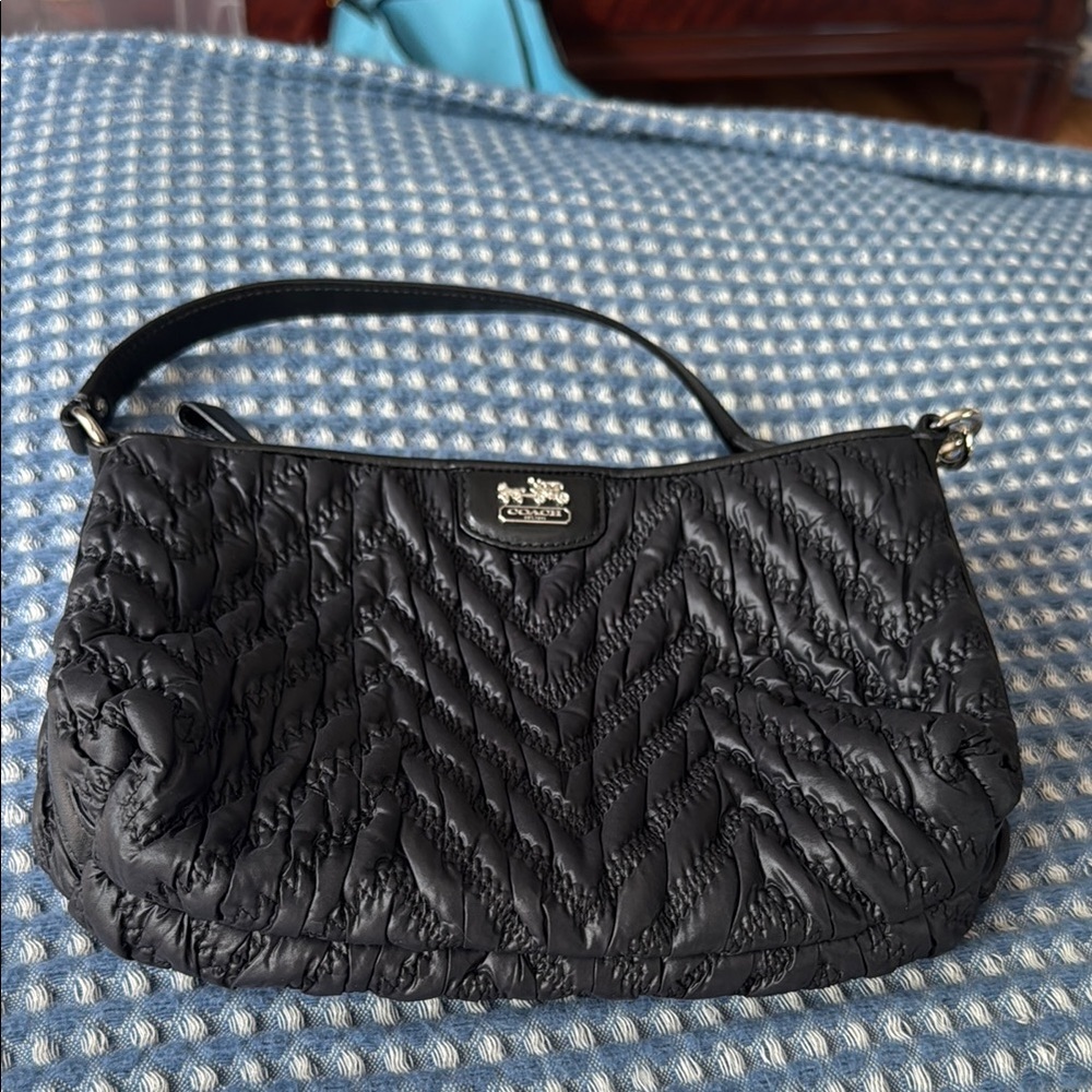 Coach Black Quilted Shoulder Bag
